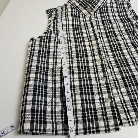 Baxter & Wells Black Silver Quilted Light Weight Vest Excellent Size M - Picture 5 of 7